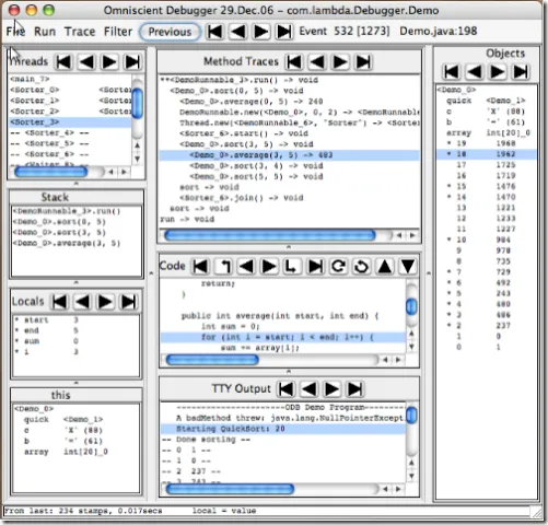 Omniscient Debugging